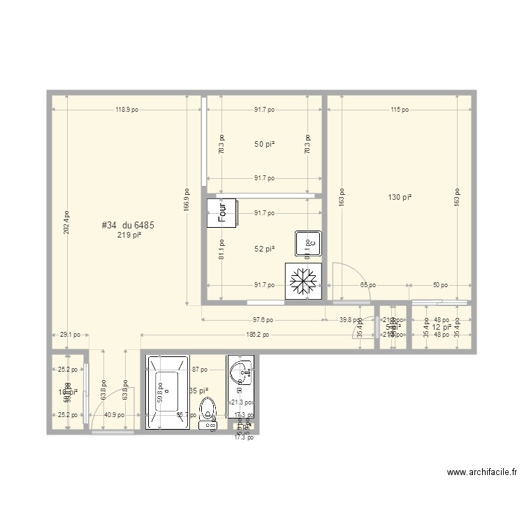 6485 App 34. Plan de 0 pièce et 0 m2