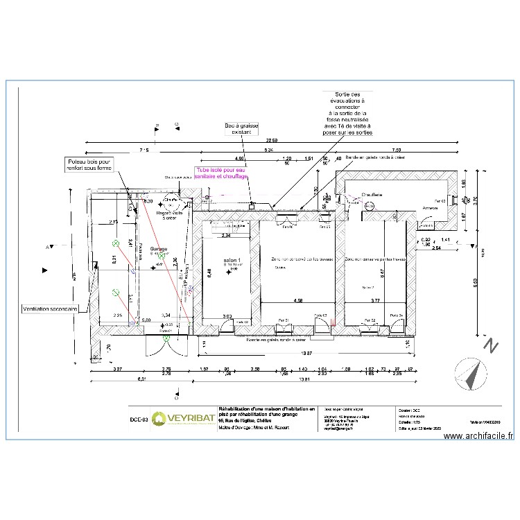 Plan Raccurt RDC . Plan de 0 pièce et 0 m2