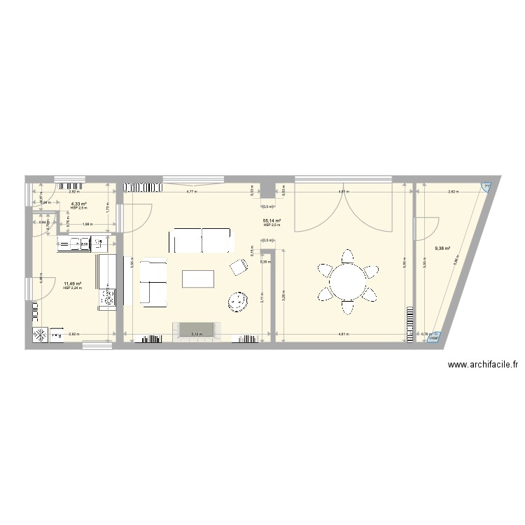 Salon. Plan de 0 pièce et 0 m2