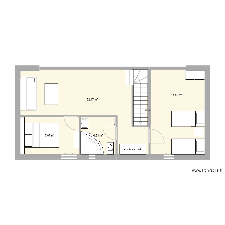 plan combles cotaion. Plan de 0 pièce et 0 m2