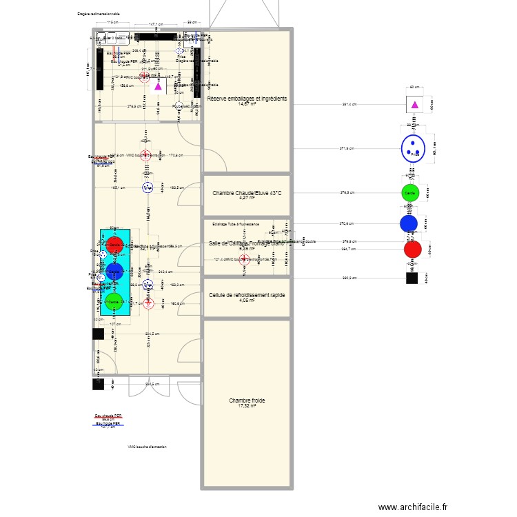 plan 2. Plan de 7 pièces et 90 m2