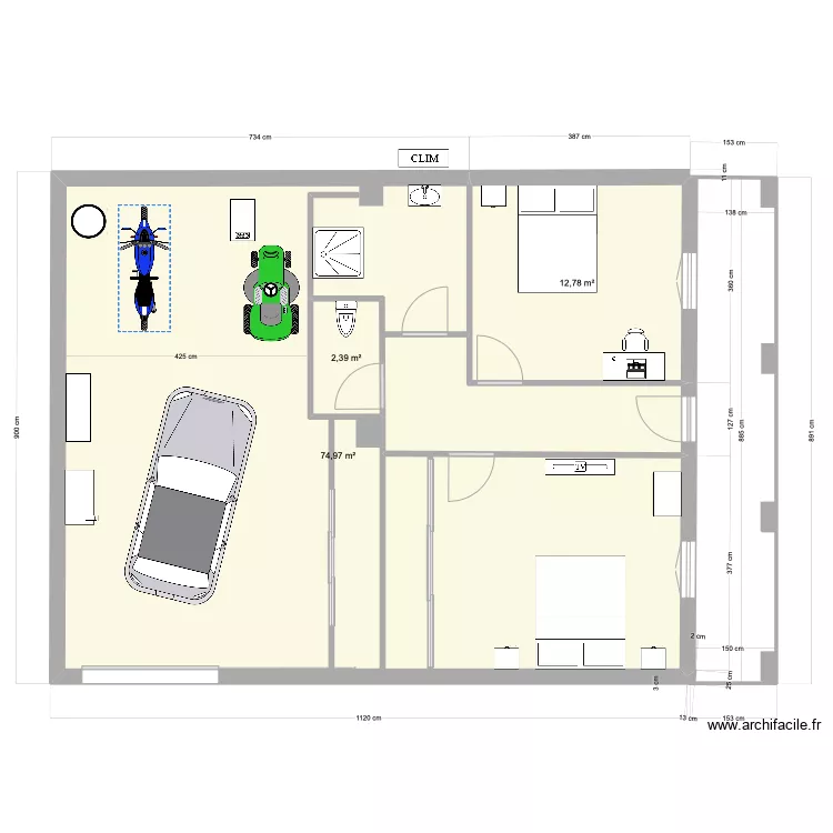 LA BOUISSIERE Rez de Chauss&eacute;e. Plan de 