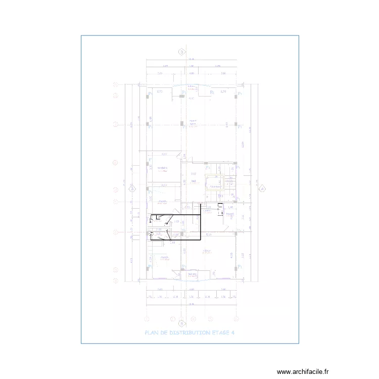 Evacuation eau vanne eau us&eacute;e Etage 4. Plan de 0 pièce et 0 m2