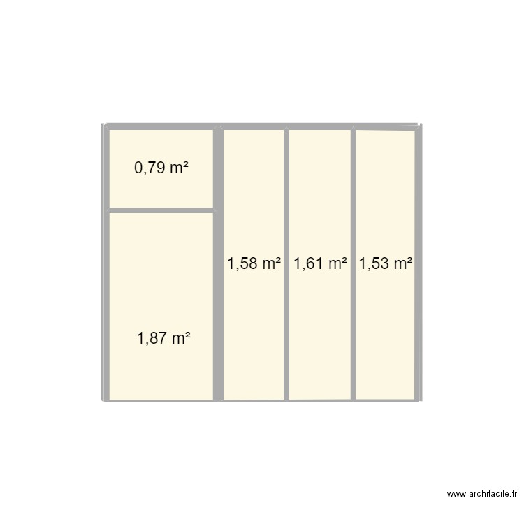 parois cloison . Plan de 0 pièce et 0 m2