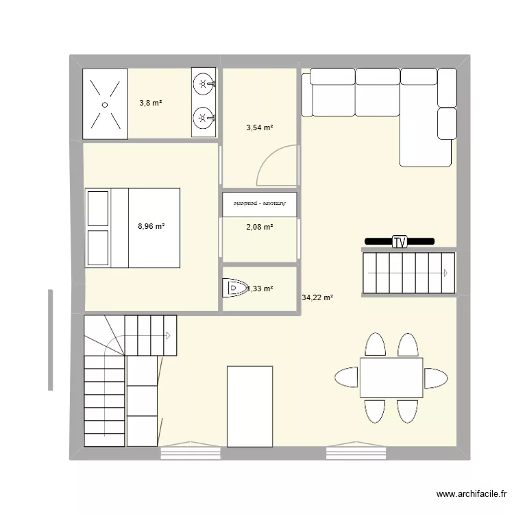 f2 pornic centre t3. Plan de 6 et 54 m² f2 pornic centre t3. Plan de 6 et 54 m²