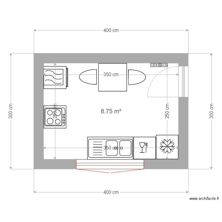plan cuisine. Plan de 0 pièce et 0 m2