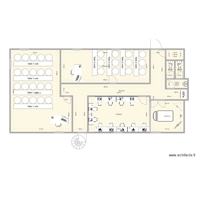 Extension Projet réaménagé. Plan de 9 pièces et 138 m2