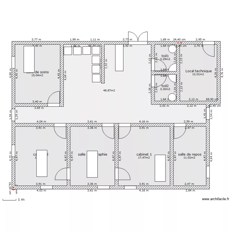 cabinet franck. Plan de 