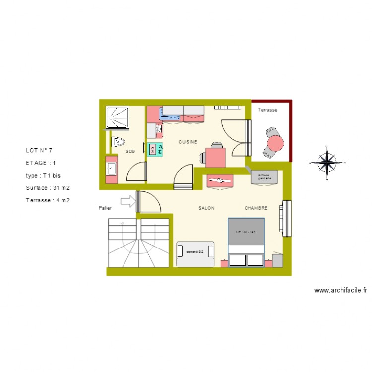 LOT N 7. Plan de 0 pièce et 0 m2