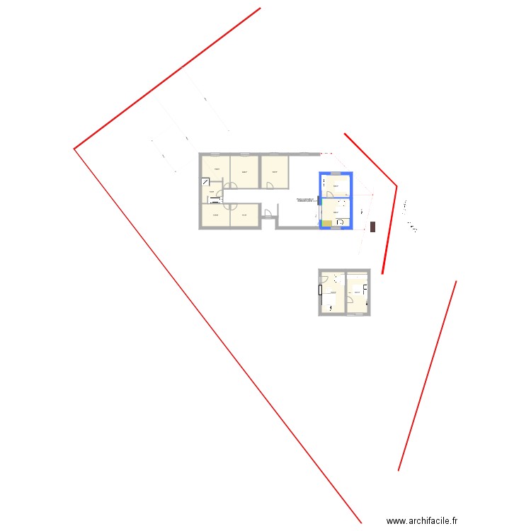 limite 3m 23m2 profondeur. Plan de 0 pièce et 0 m2