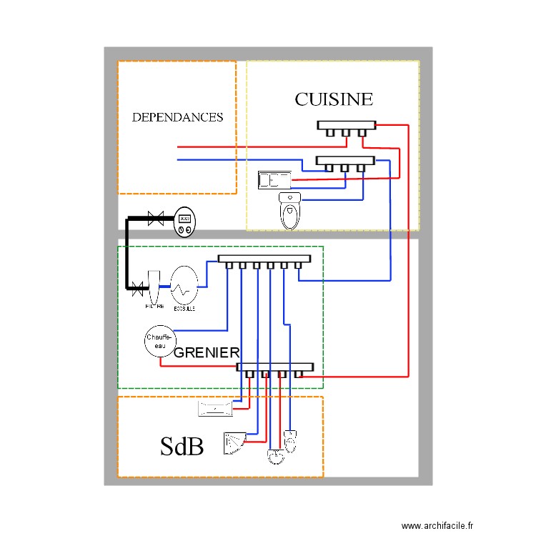 SANITAIRE. Plan de 0 pièce et 0 m2