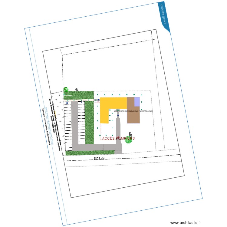 Ancien presbytère - Accès secours. Plan de 0 pièce et 0 m2