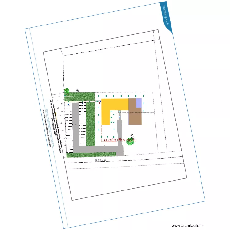 Ancien presbytère - Accès secours. Plan de Ancien presbytère - Accès secours. Plan de