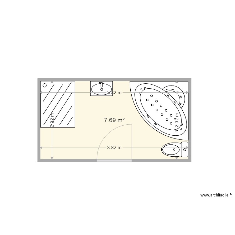 SALLE DE BAIN ELISEE 3. Plan de 0 pièce et 0 m2