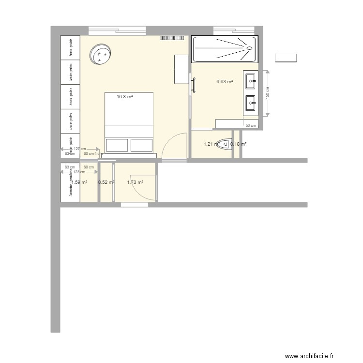 Suite parentale 2. Plan de 0 pièce et 0 m2