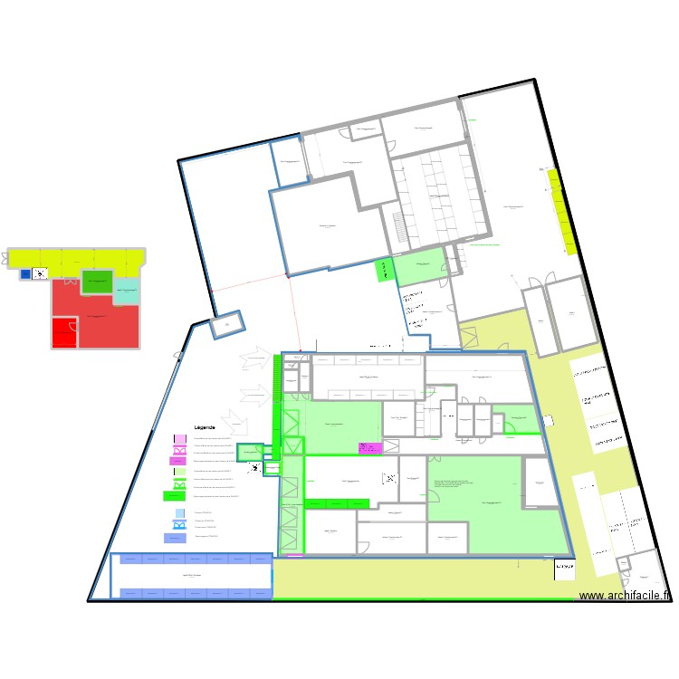 Laboratoire ODP 2021 AY. Plan de 63 pièces et 3304 m2