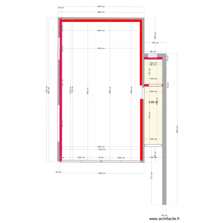 Plan int&eacute;rieure - Projet &agrave; d&eacute;finir. Plan de 