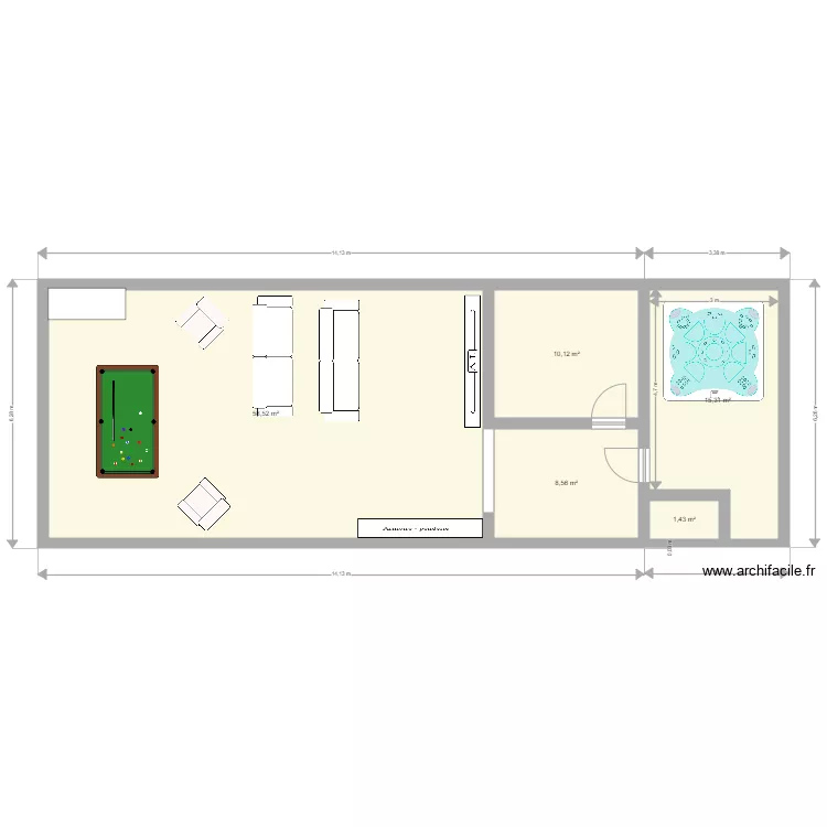 SOUS SOL BOISSISES. Plan de 