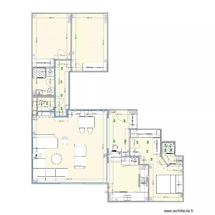 appartement V4. Plan de 
