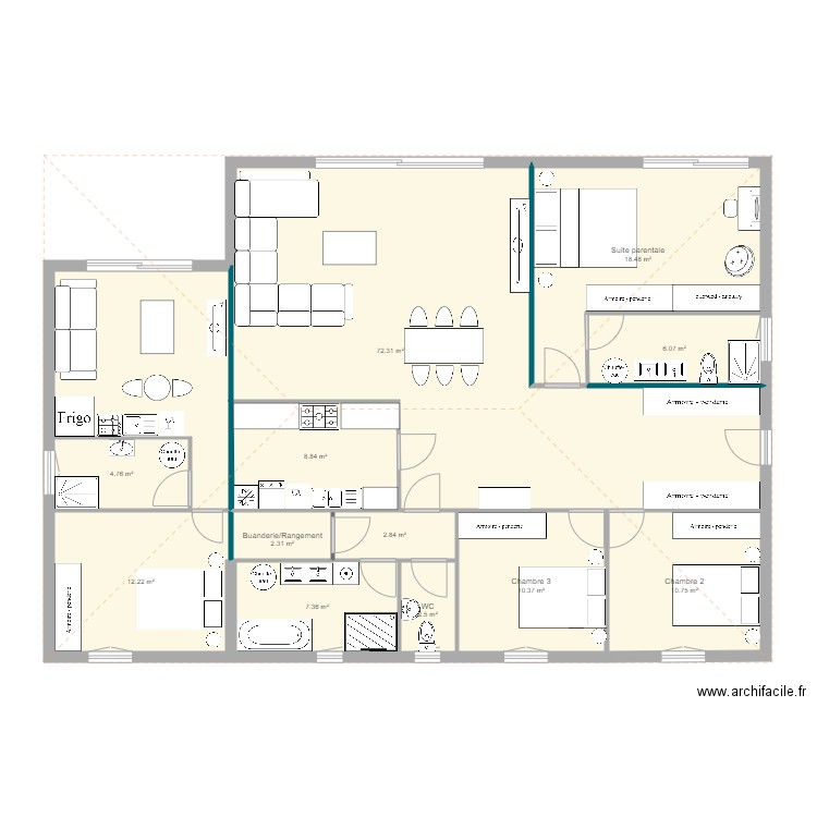 Maison Moriani3. Plan de 0 pièce et 0 m2