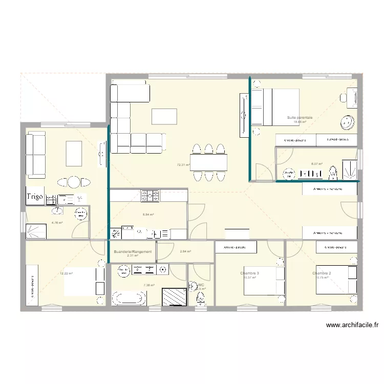 Maison Moriani3. Plan de 