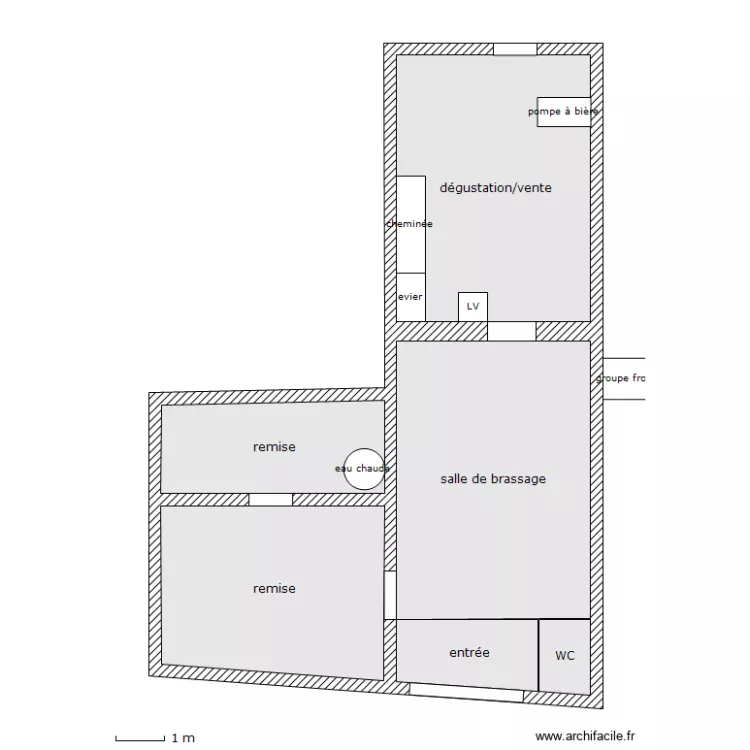 plan de la brasserie. Plan de 