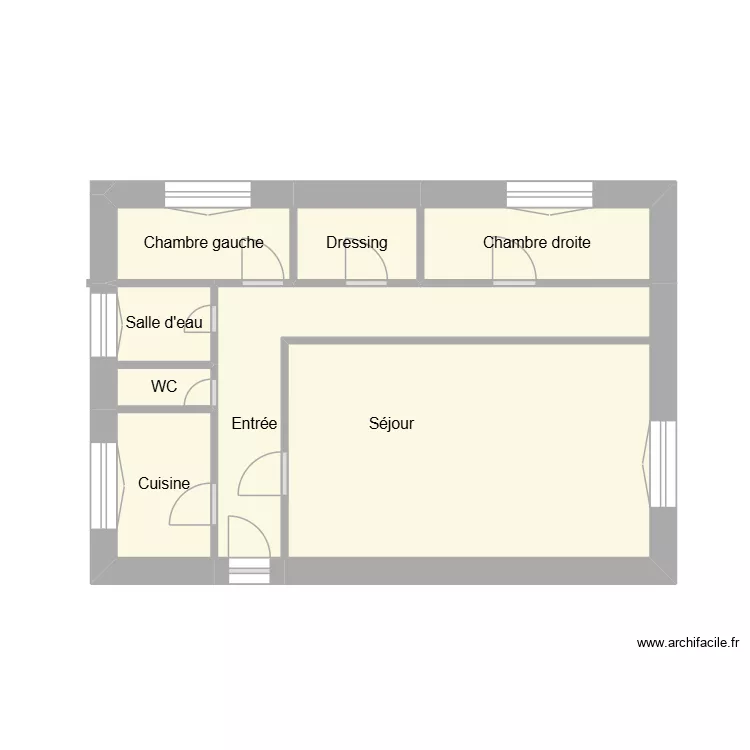 Boncristiano. Plan de 7  et 23 m²