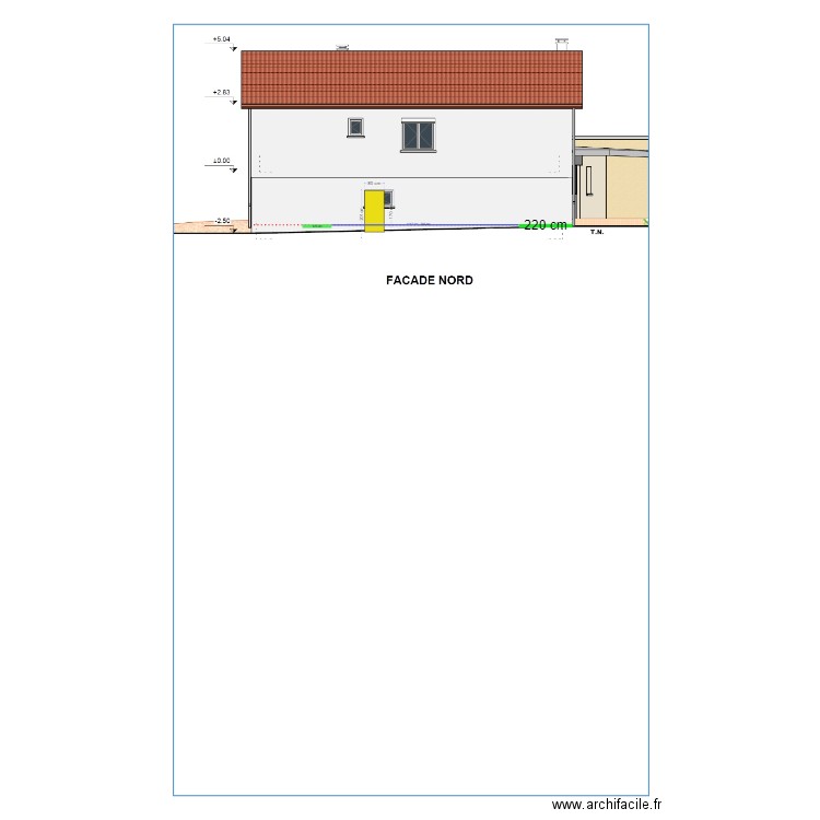 FACADE NORD. Plan de 0 pièce et 0 m2