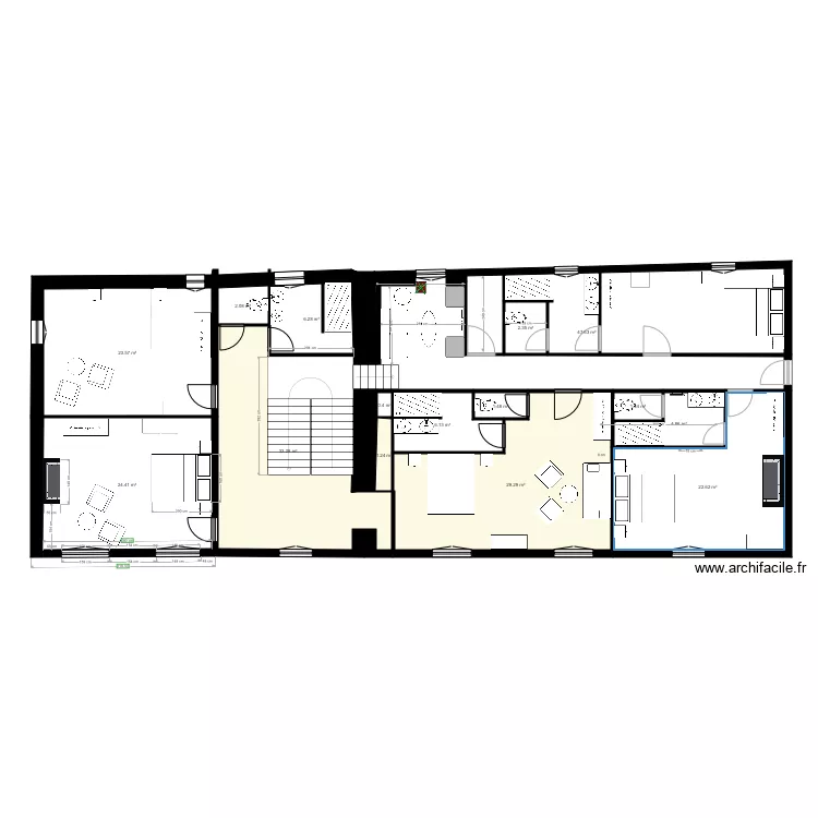 &eacute;tage. Plan de 
