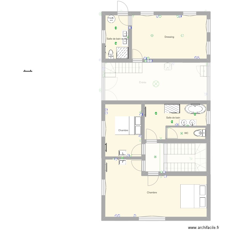 moulin. Plan de 14 pièces et 181 m2