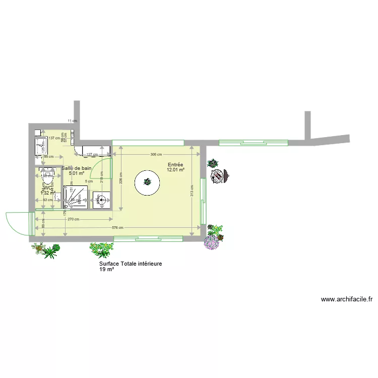 Salle de Bains Extension 4. Plan de 