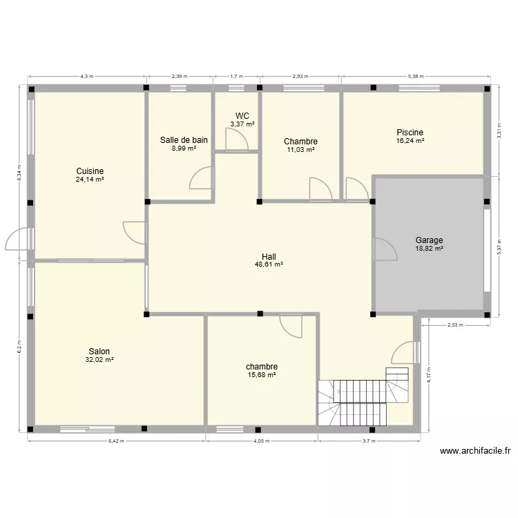 plan_v1_qamir. Plan de 9  et 179 m²