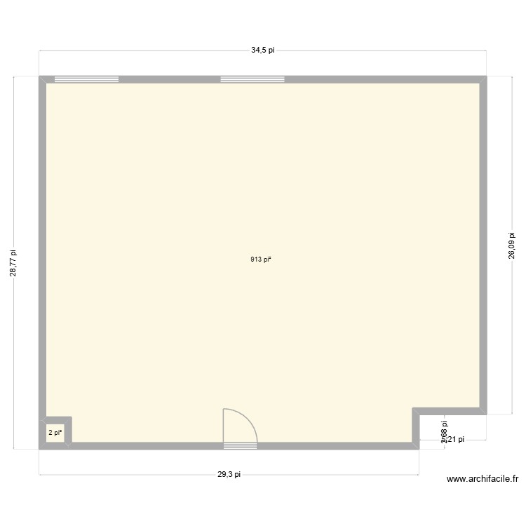 salle tech  pied. Plan de 0 pièce et 0 m2