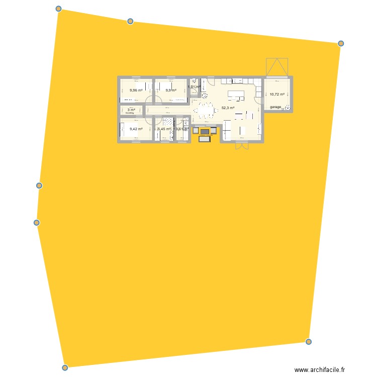 plan idée. Plan de 9 pièces et 106 m2