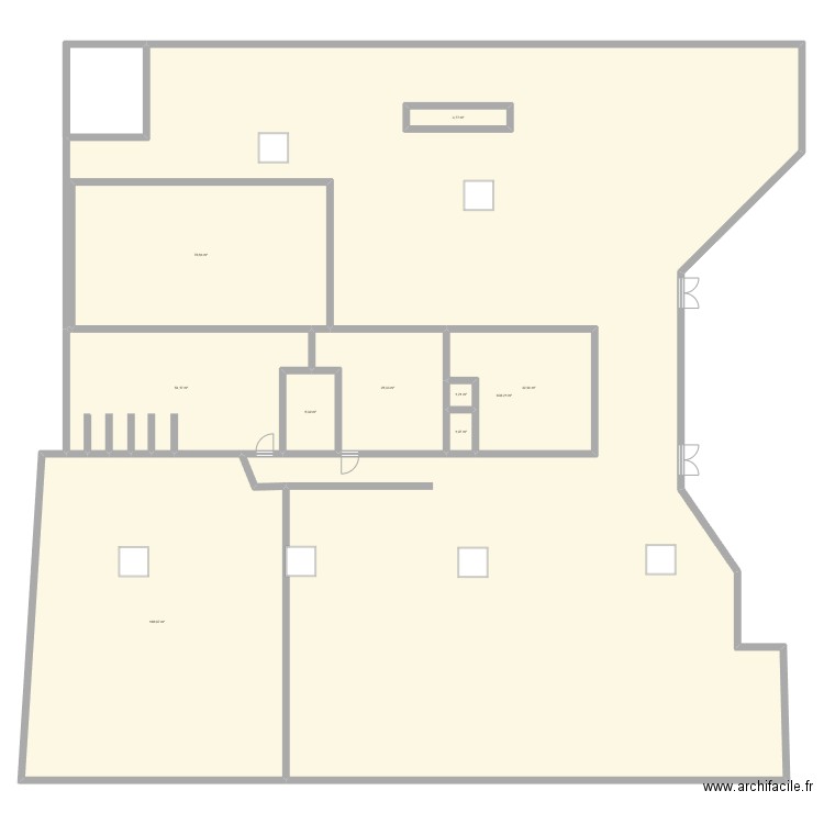 orange bleue. Plan de 10 pièces et 1019 m2