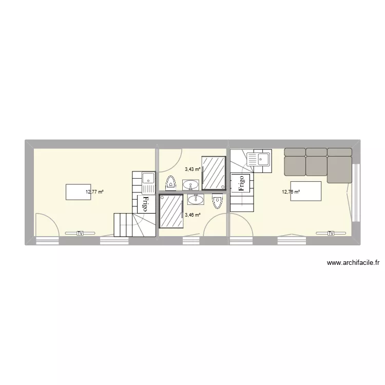 Remise plan 3. Plan de 4 Pièces et 32 m²