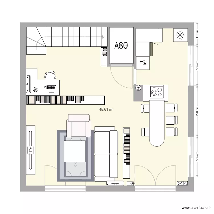 Pi&egrave;ce de vie 1. Plan de 