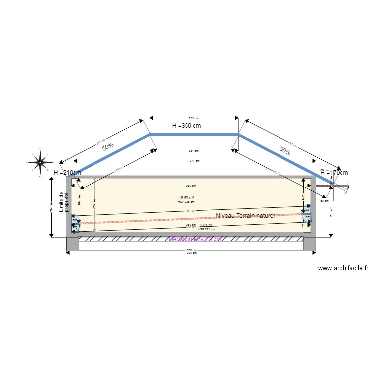 coupe 66m2 PCMI3. Plan de 0 pièce et 0 m2