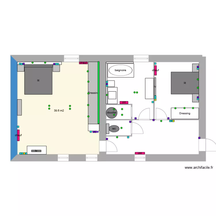 Etage definitif. Plan de 