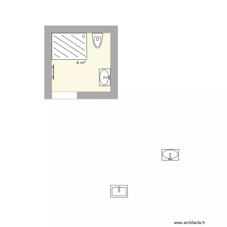 Salle de suite parentale garage. Plan de 