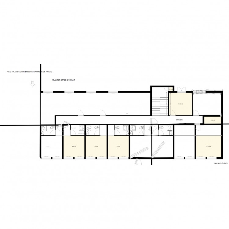 REZ DE 1ER ETAGE  GENDARMERIE FIGEAC. Plan de 0 pièce et 0 m2