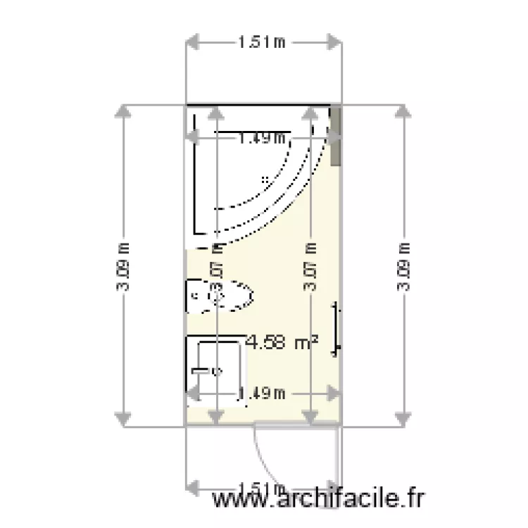 Plan salle de bain . Plan de 