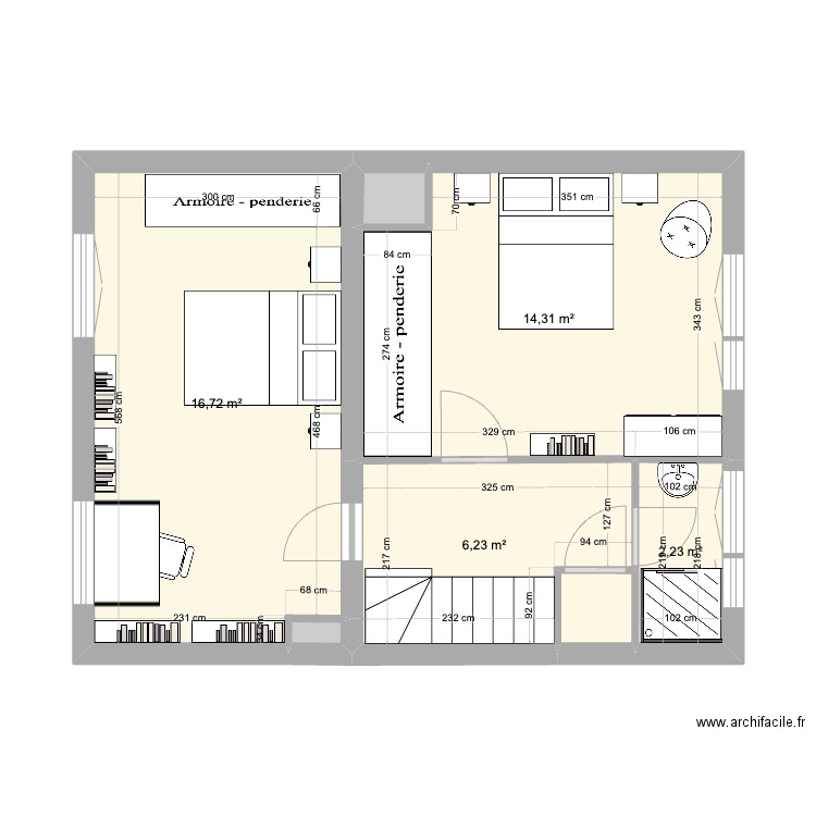 ALAIN 1ER 2. Plan de 7 pièces et 41 m2