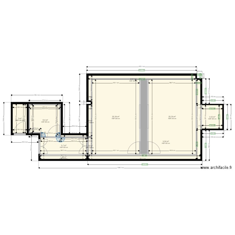 Studio. Plan de 0 pièce et 0 m2