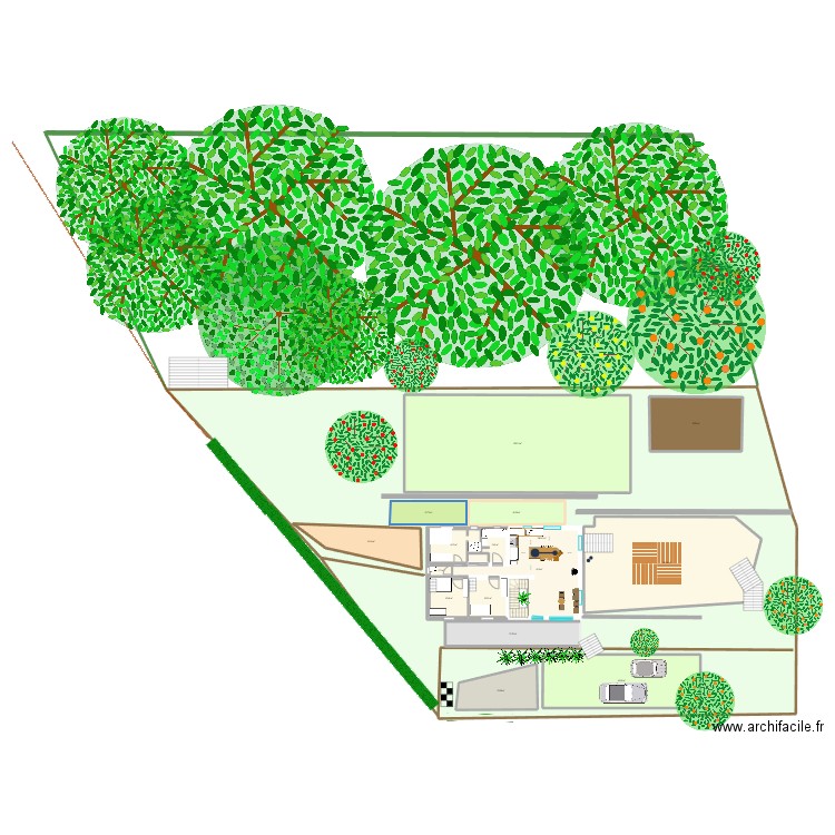 Plan Haut rouret - V3 ext. Plan de 21 pièces et 1761 m2