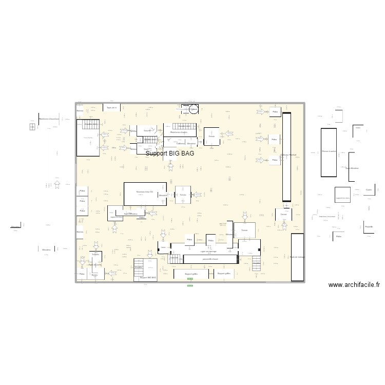 Plan atelier ouverture V3. Plan de 1 pièce et 407 m2