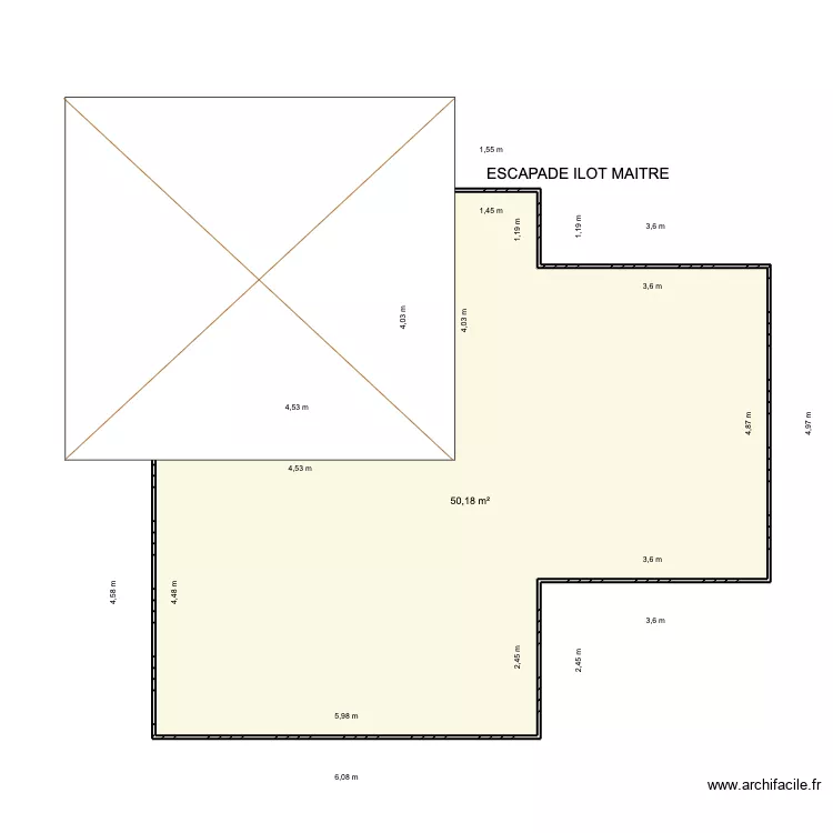 ESCAPADE ILOT MAITRE. Plan de 