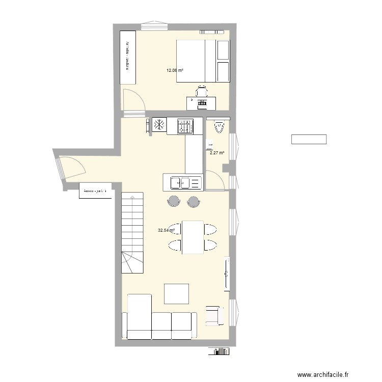 93310  porte wc salon. Plan de 0 pièce et 0 m2