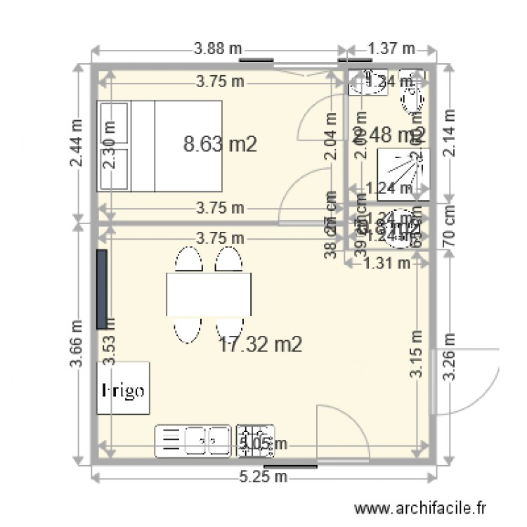 La Peubrelie Gite actuel. Plan de 0 pièce et 0 m2