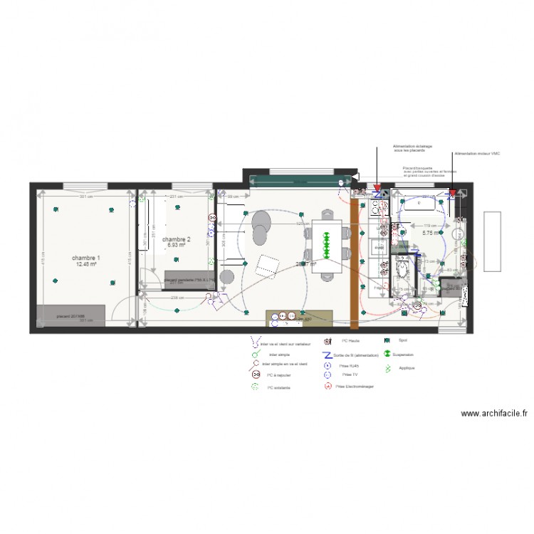 Plan projet électrique. Plan de 0 pièce et 0 m2